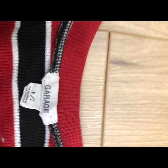 Garage Red Striped Crop Top - Picture 4 of 4